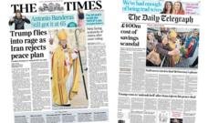 The Papers: ‘Iran rejects peace plan’ and ‘£400m cost of savings scandal’