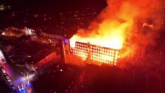 Man, 18, bailed as mill fire enquiries continue