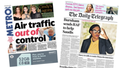 The Papers:  ‘Air traffic out of control’ and ‘RAF to help Saudis’